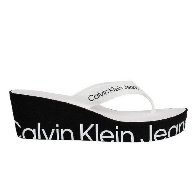 Γυναικείες Παντόφλες Calvin Klein Wedge Sandal YW0YW00995 0GJ Black White